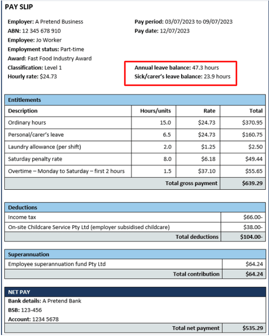 호주 노동법 Fair Work